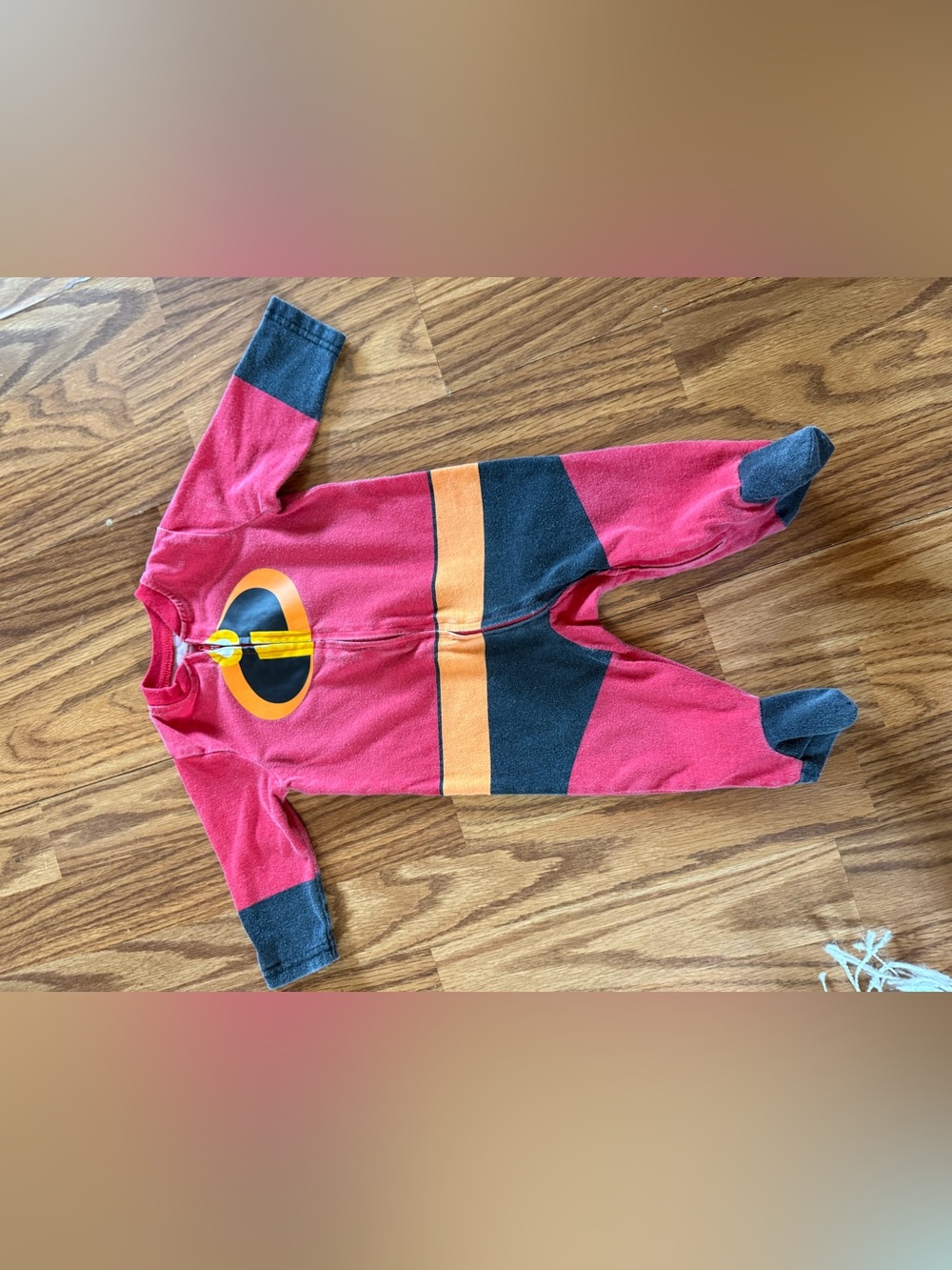 Red Disney Incredibles Footed One-Piece Pajama/Costune